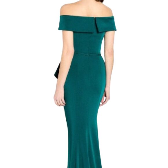 NWT Cameron Blake CB761 Crepe Mother of the Bride Dress Taupe Size 20 - Picture 3 of 6